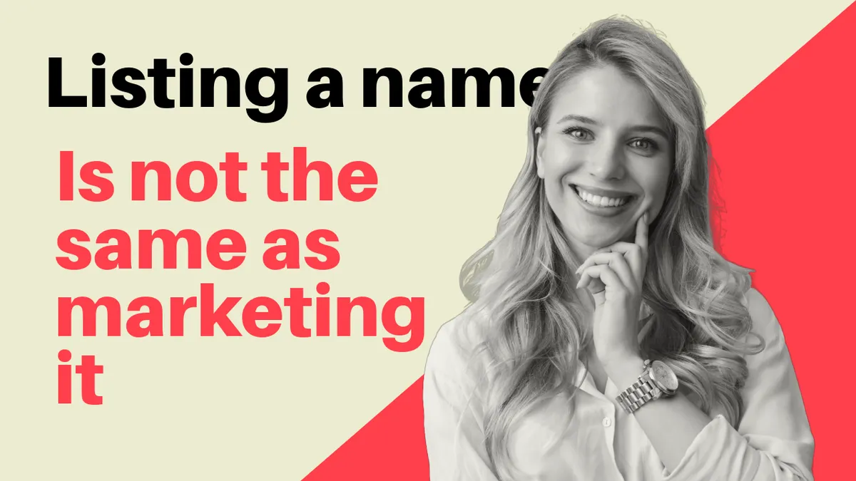 Listing a Domain Is Not Marketing It