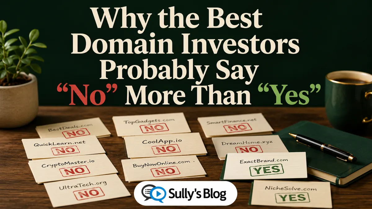 Why the Best Domain Investors Say No More Than They Say Yes